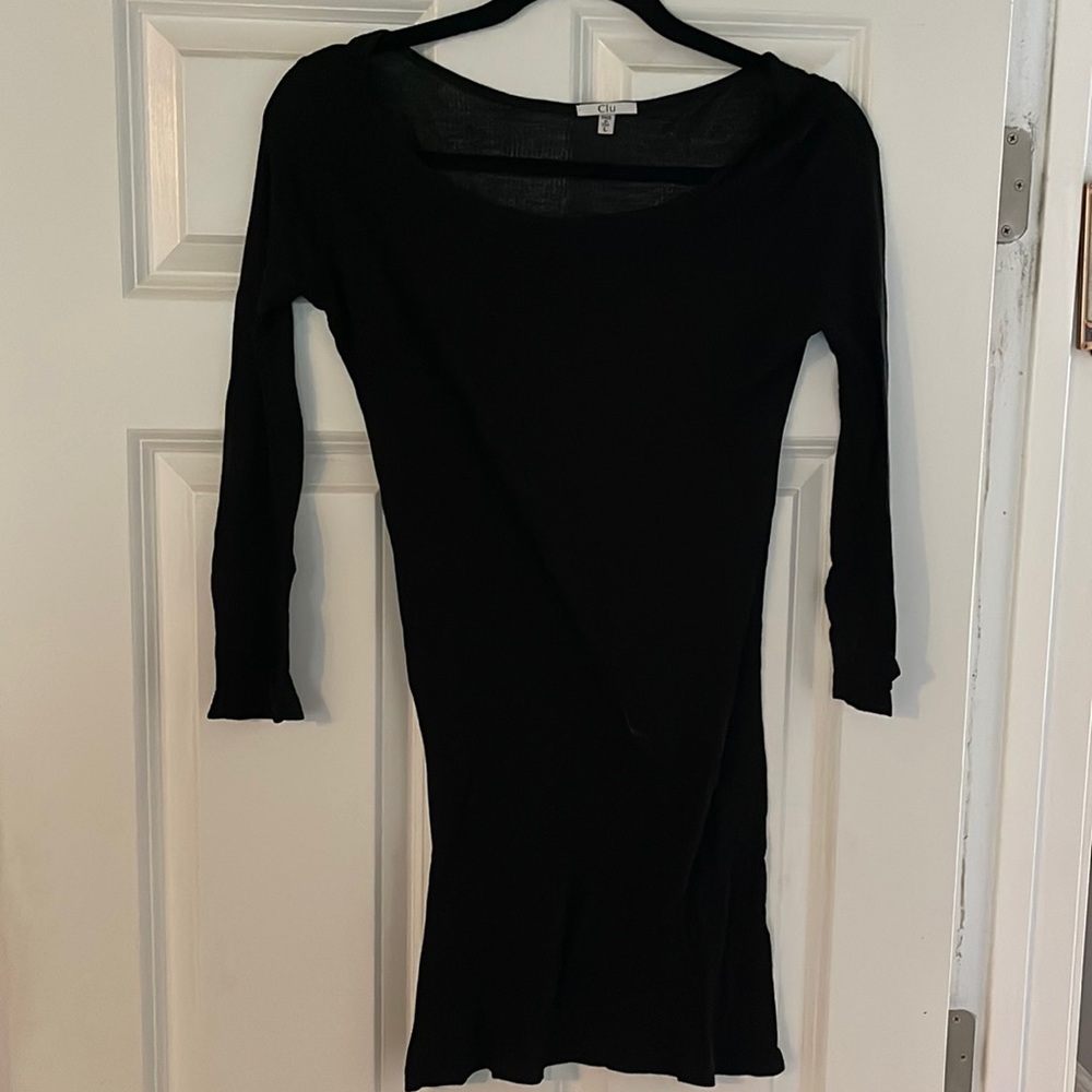 🌈 Clu large semi sheer 3/4 blouse knit